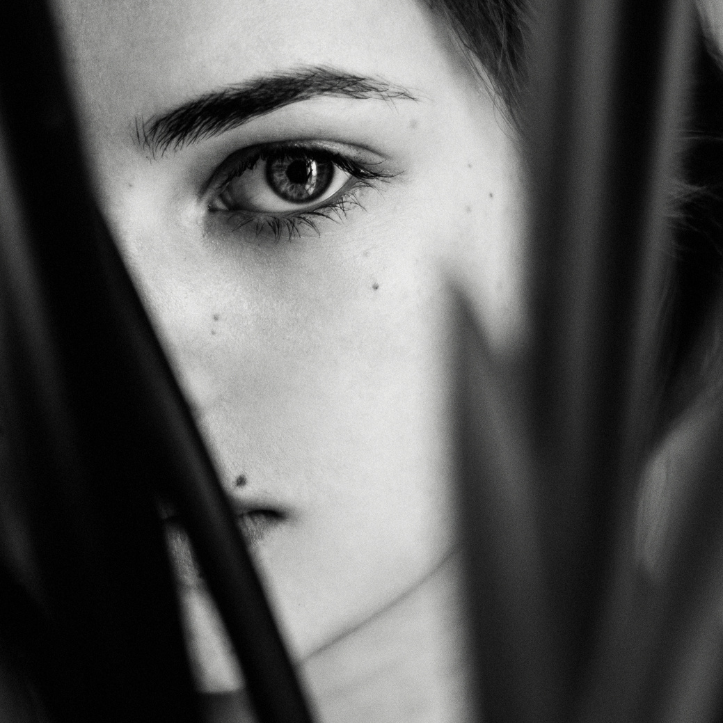 Grayscale Photo of Woman's Face